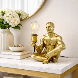 Seated bronze man lamp - Kare Design