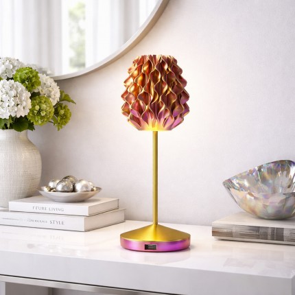 Table Lamp Swirl Sunrise gold Kare Design