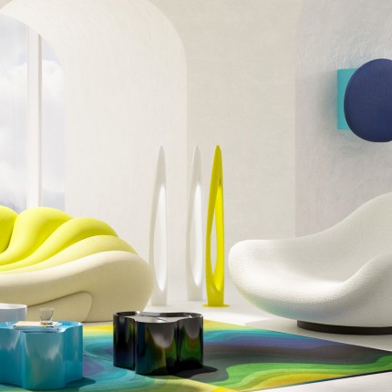 Floor Lamp Flow Flame 132cm white Kare Design