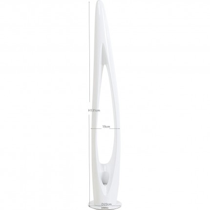 Lampadaire Flow Flame 132cm blanc Kare Design