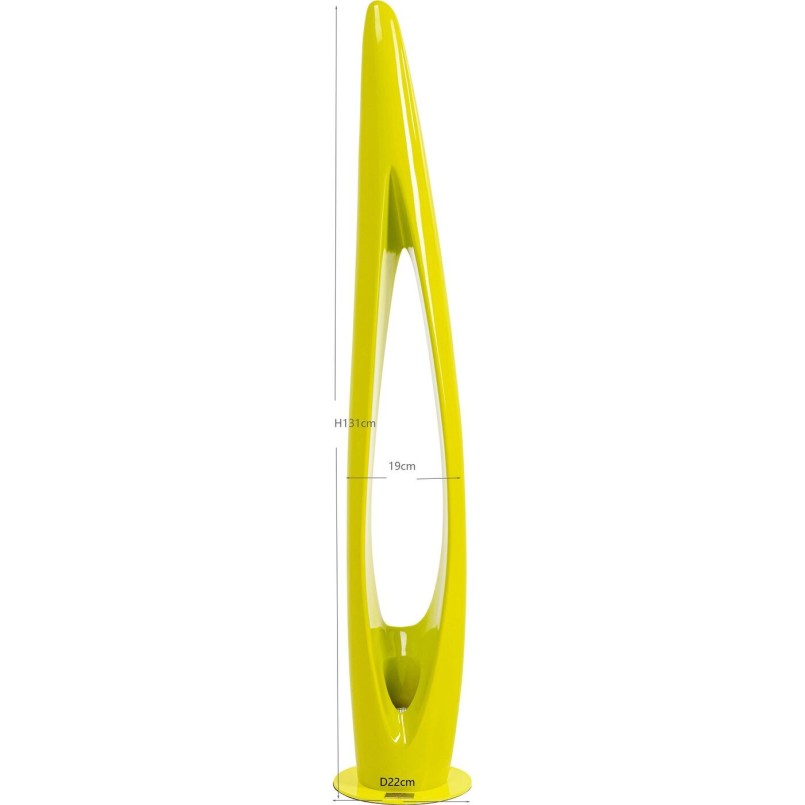 Lampadaire design vert - Flow Flame - Kare Design