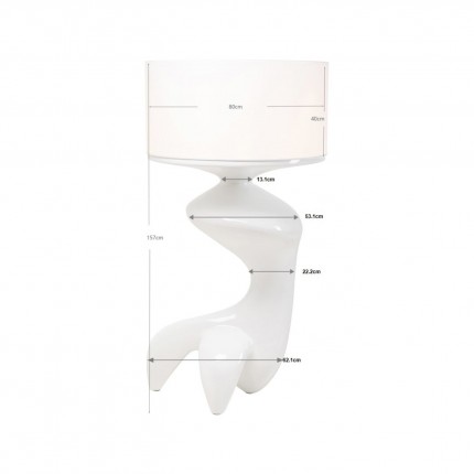 Vloerlamp Erosia 157cm wit Kare Design