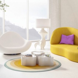 Lampadaire Flow Figure blanc 157cm