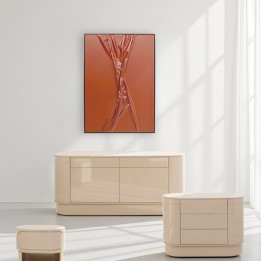 Tableau encadré en papier froissé - Crincle - Kare Design