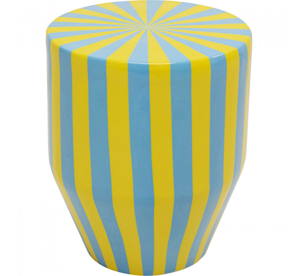 Bijzettafel Candy Ø30cm blauw en geel Kare Design