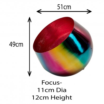 Tafellamp Rainbow Ø51cm roze Kare Design