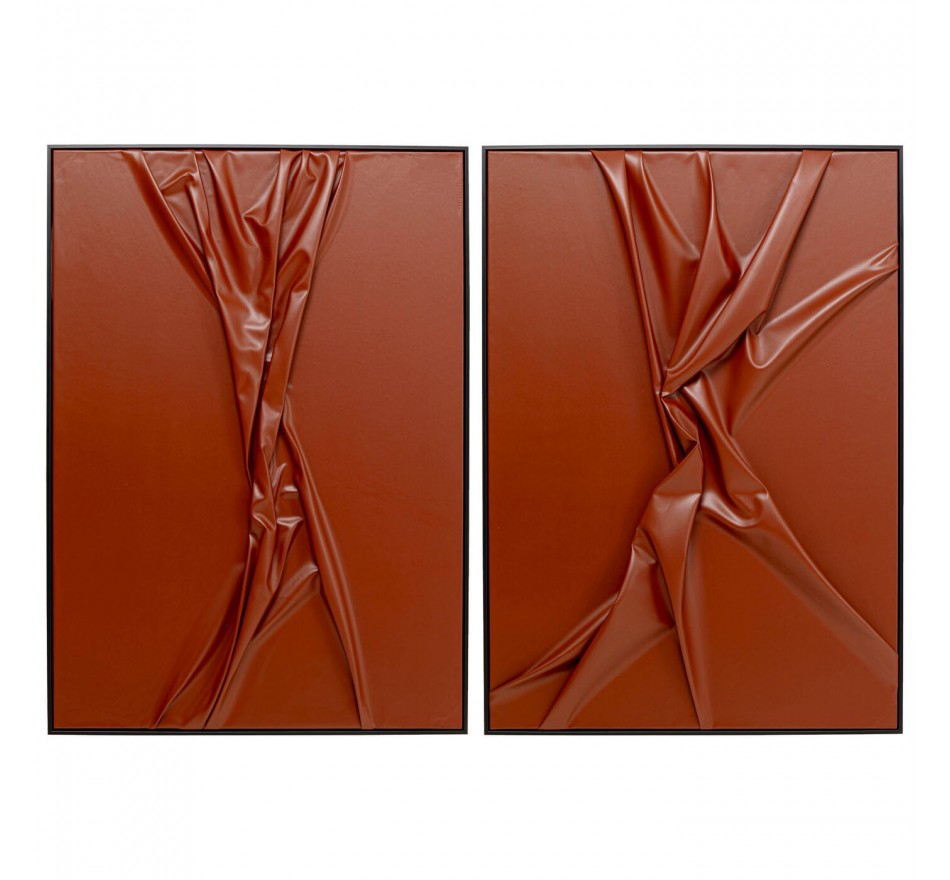 Tableaux Crincle 55x75cm set de 2 Kare Design