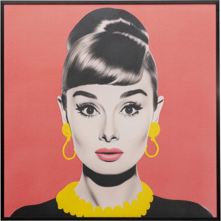 Affiche encadrée Diva 60x60cm brune Kare Design