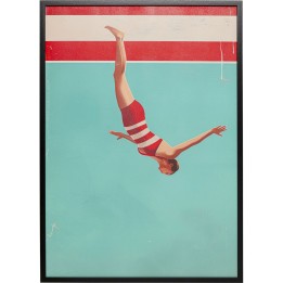 Tableau encadré Jumping Girl Down 103x73cm