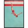 Tableau encadré Jumping Girl Down 103x73cm