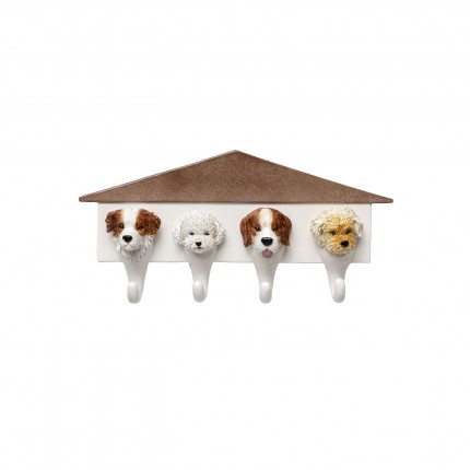 Wall Coat Rack dogs white 37cm Kare Design