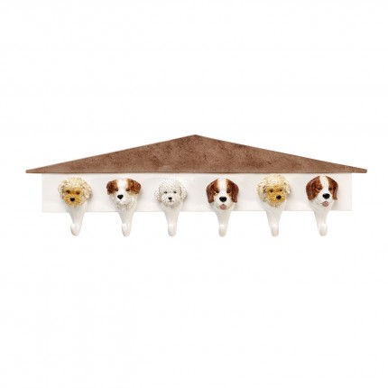 Wall Coat Rack dogs white 65cm Kare Design