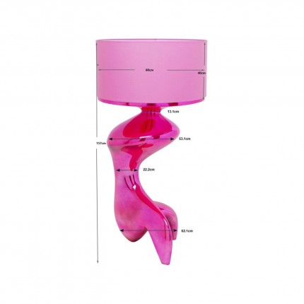 Lampadaire Flow Figure 157cm rose Kare Design