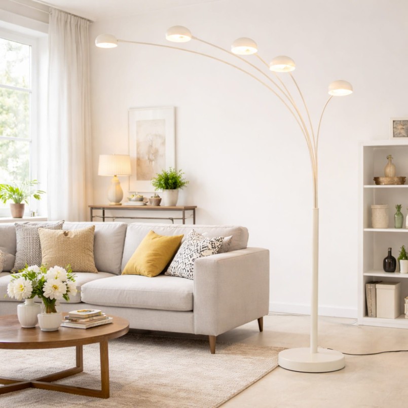 Lampadaire ajustable beige - Five Fingers - Kare Design