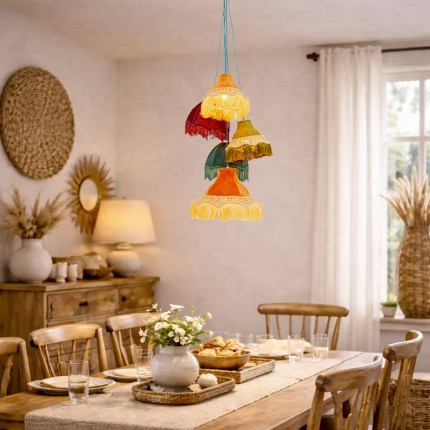 Pendant Lamp Saloon Fringes 5 Kare Design