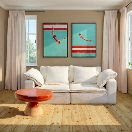Schilderij duiken 73x103cm Kare Design