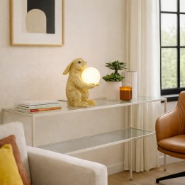 Tafellamp zittend konijn goud Kare Design