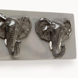 Portemanteau mural gris éléphants - Kare Design