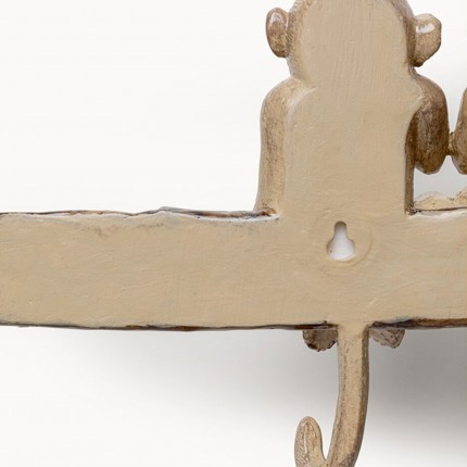 Portemanteau mural singes de la sagesse 59cm Kare Design