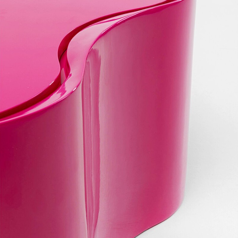 Table basse rose avec coffre de rangement - Lotus - Kare Design