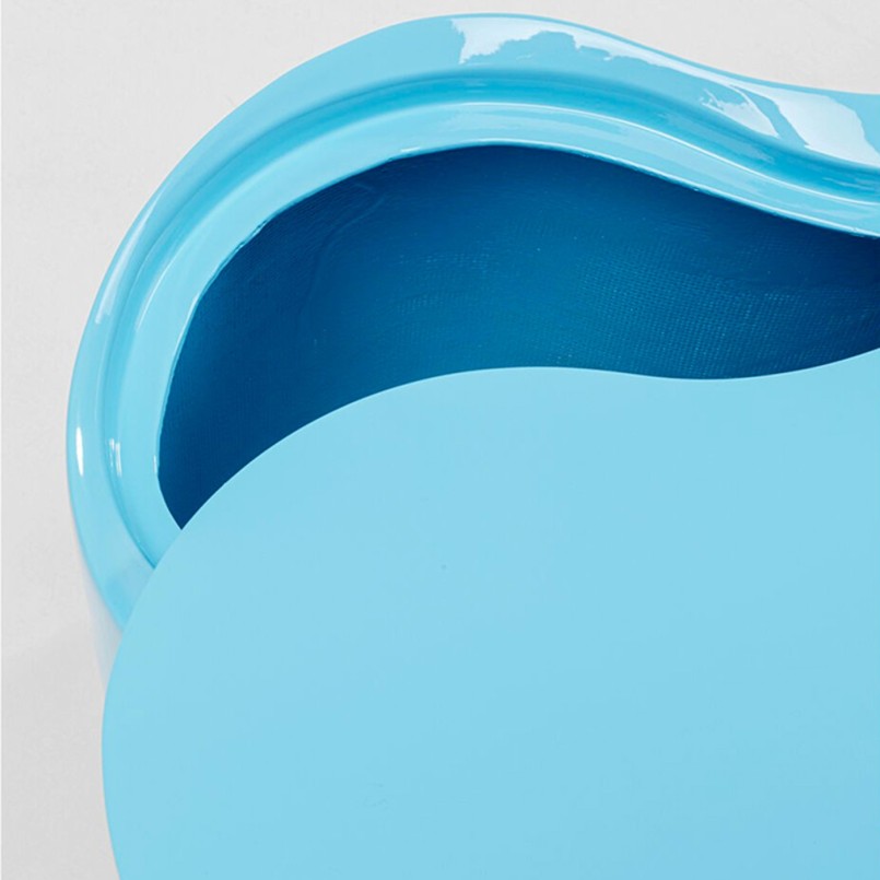 Table basse bleue avec coffre de rangement - Lotus - Kare Design