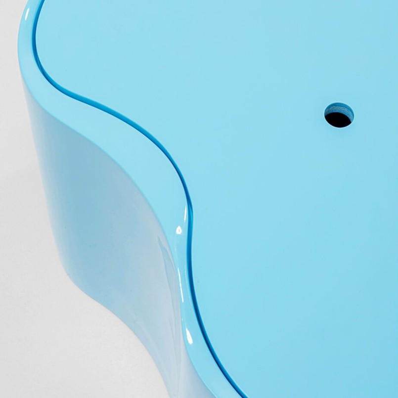 Table basse bleue avec coffre de rangement - Lotus - Kare Design