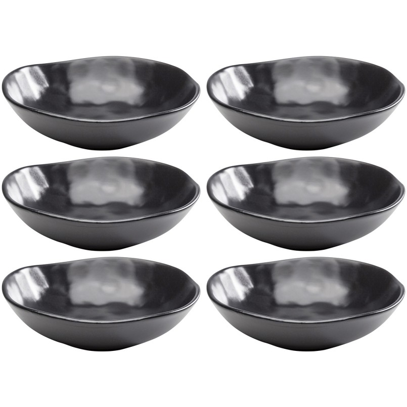 Assiettes creuses noire en faïence - Organic - Kare Design