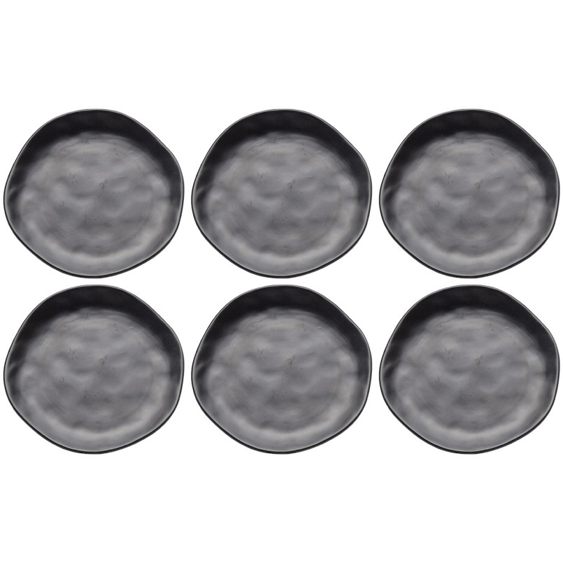 Matt black ceramic plates -Organic- Kare Design