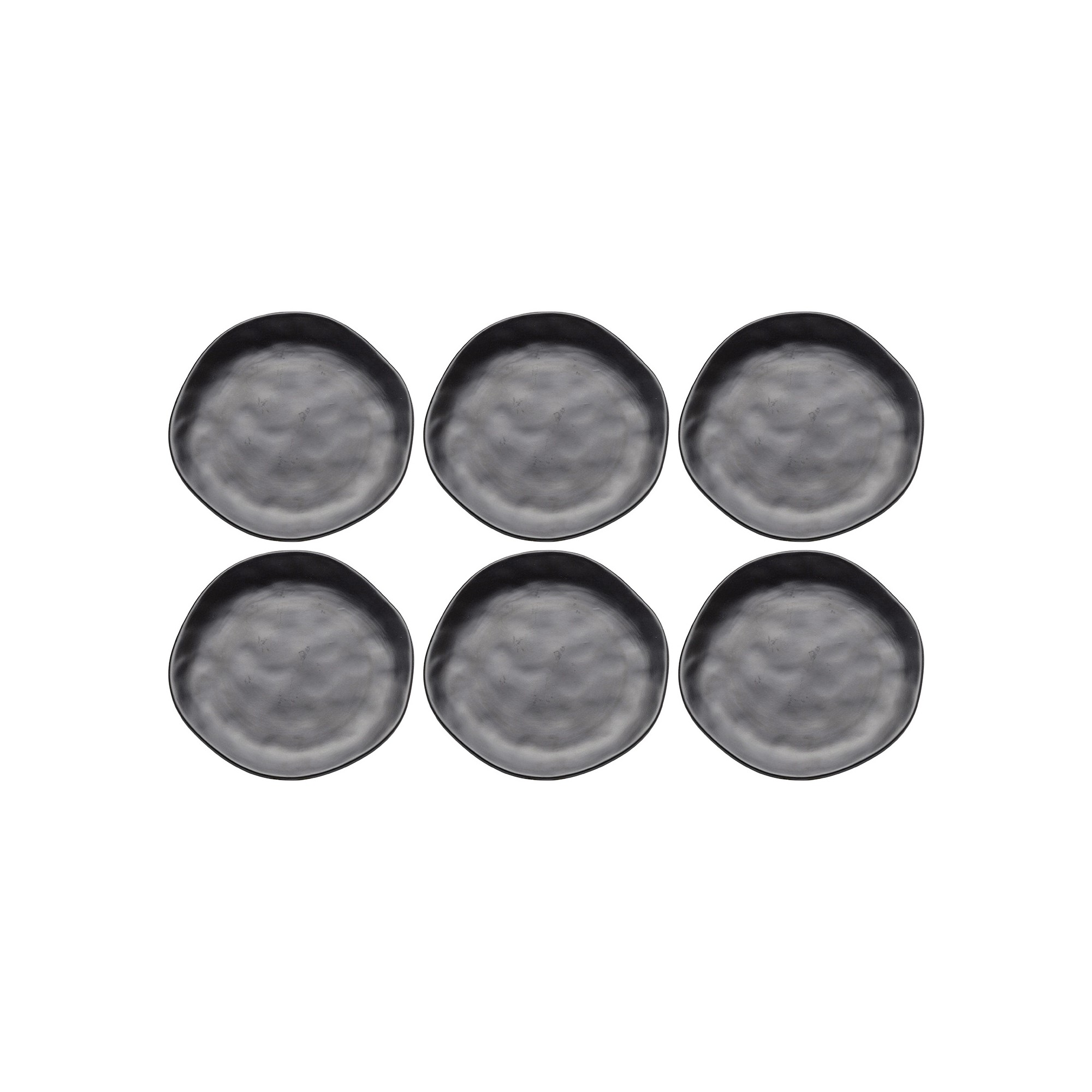 Assiettes Organic 20cm noires set de 6 Kare Design
