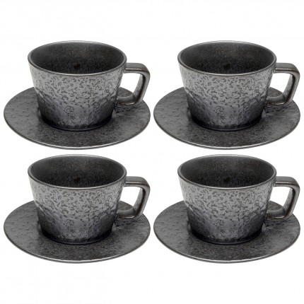 Espressokopje Cosmos zwart (4/set) Kare Design