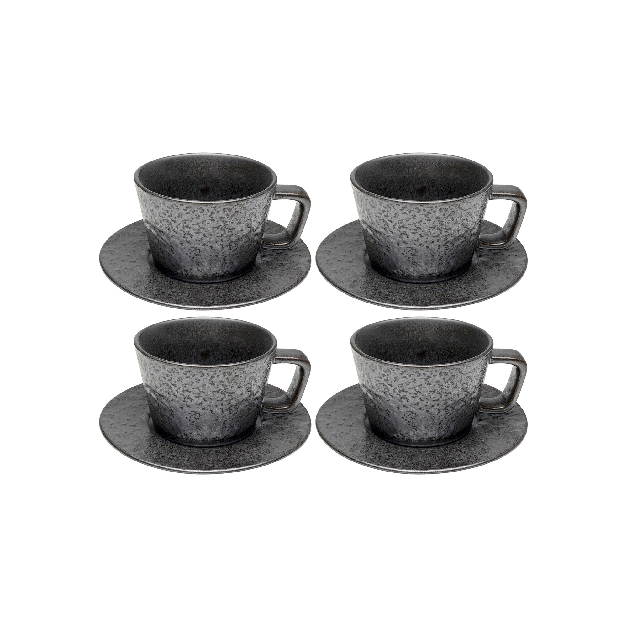 Tasses à espresso Cosmos noires set de 4 Kare Design