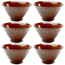 Red and black earthenware bowls - Ari - Kare Design