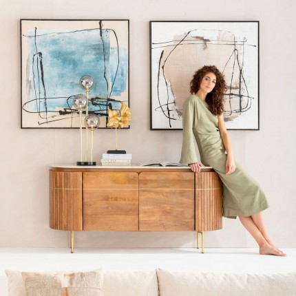 Schilderij Frame Dust 100x100cm grijs Kare Design