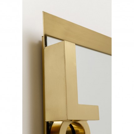 Wall Mirror Love 3D 40x110cm gold Kare Design