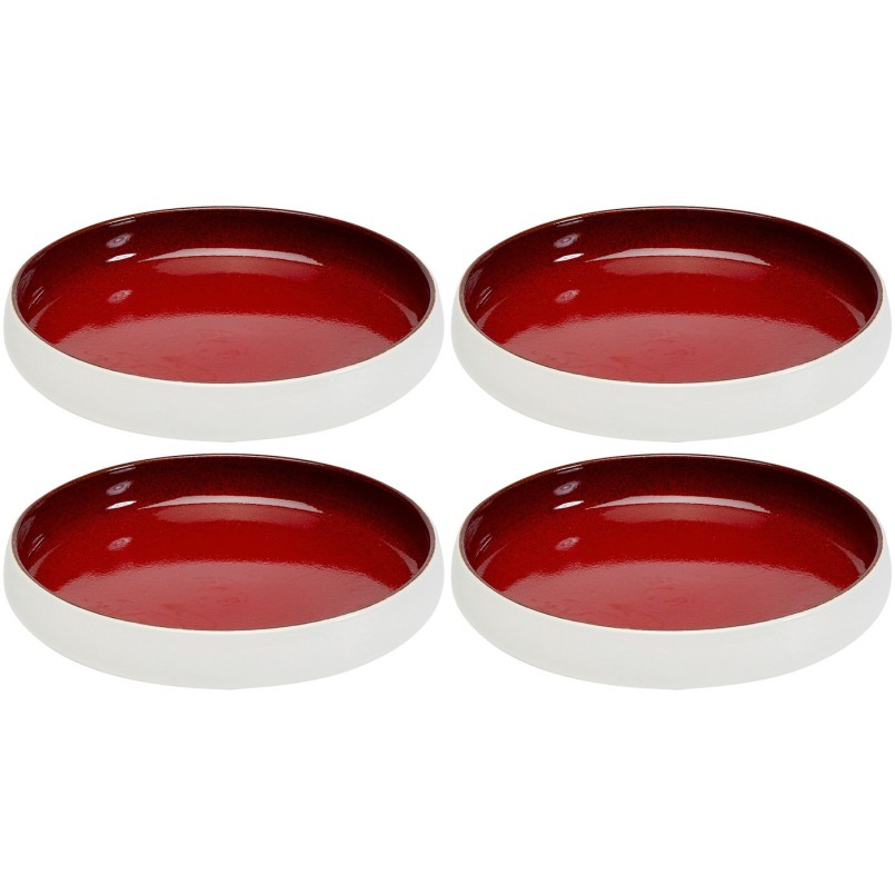 Red porcelain plates set of 6 - Colorino - Kare Design