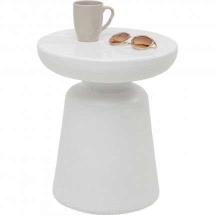 Table d'appoint Paco blanche 41cm Kare Design