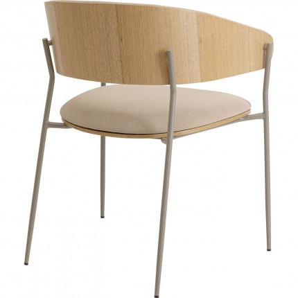 Chaise avec accoudoirs Cindy chêne Kare Design