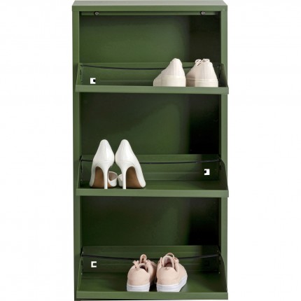 Shoe Container Caruso olive 3 drawers Kare Design