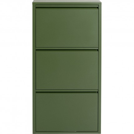 Casier à chaussures Caruso olive 3 tiroirs Kare Design