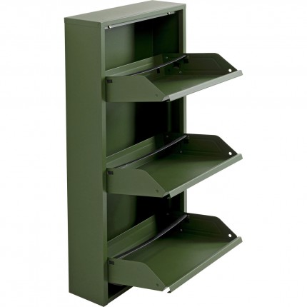 Schoenenkast Caruso olijf 3 laden Kare Design