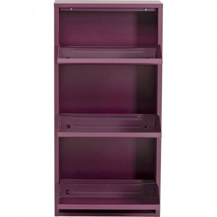 Casier à chaussures Caruso violet 3 tiroirs Kare Design