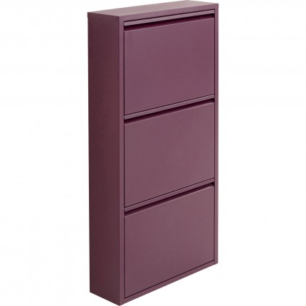 Shoe Container Caruso purple 3 drawers Kare Design