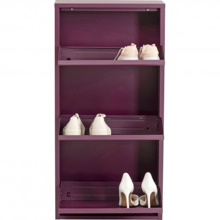 Shoe Container Caruso purple 3 drawers Kare Design