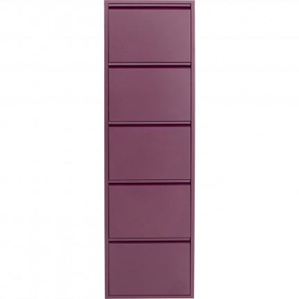 Shoe Container Caruso purple 5 drawers Kare Design