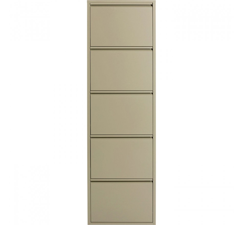 Schoenenkast Caruso kaki 5 laden Kare Design