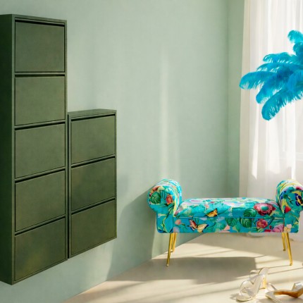 Schoenenkast Caruso olijf 3 laden Kare Design