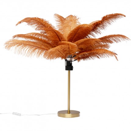 Table Lamp feathers brown Kare Design