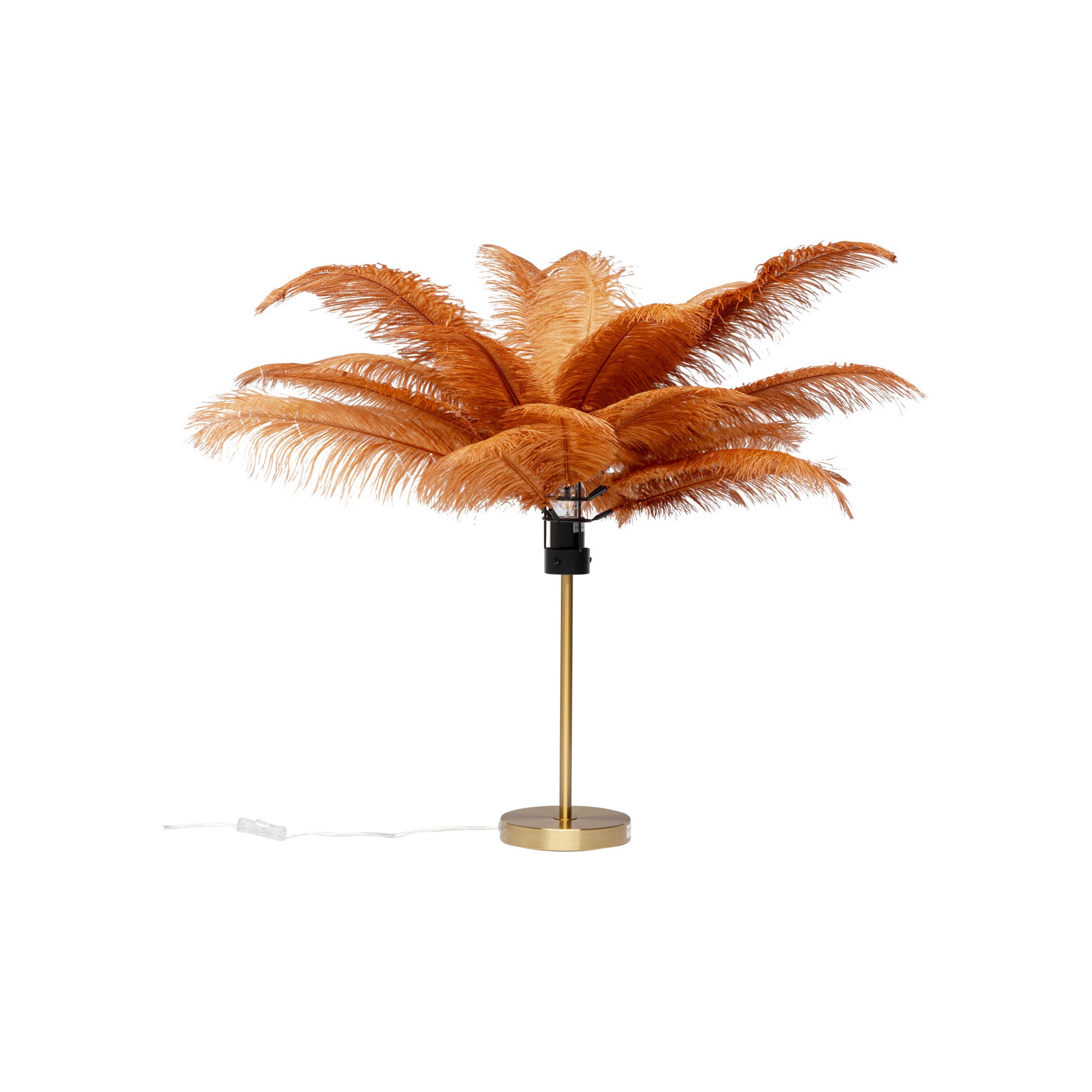 Table Lamp feathers brown Kare Design
