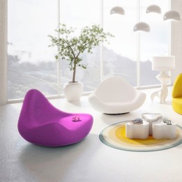 Fauteuil design rose - Glow Wave - Kare Design