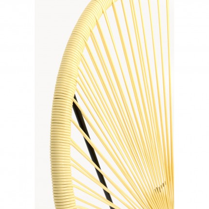 Fauteuil de jardin Acapulco jaune pastel Kare Design